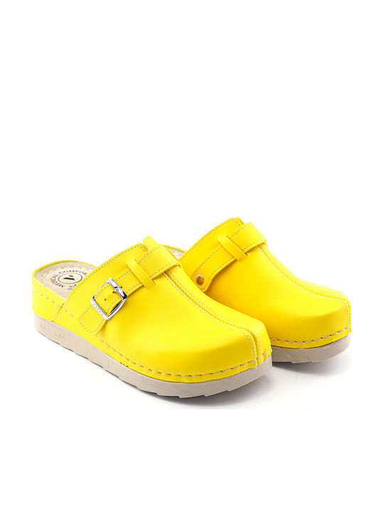 Vesna Damen Anatomisch Clogs Gelb