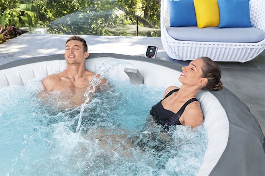 Lay-Z-Spa Pool Waterfall with LED Lighting Silver