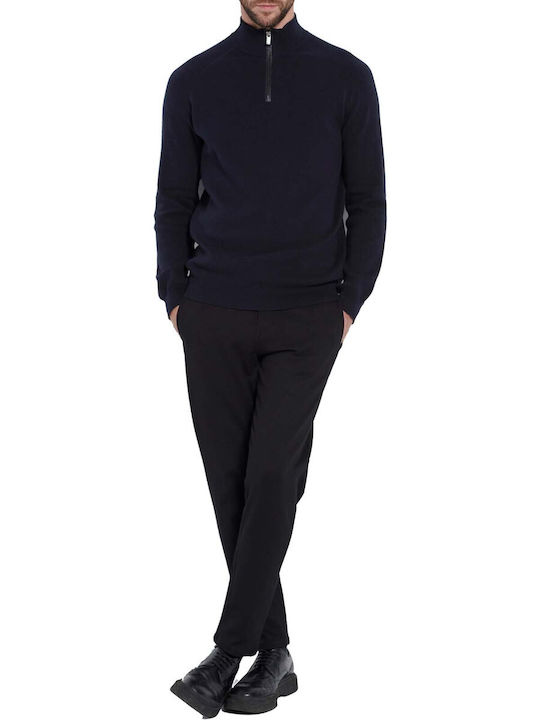 Marron Men's Trousers Chino in Straight Line Black.