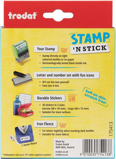Trodat Self-Inking Text Stamp with Black Ink
