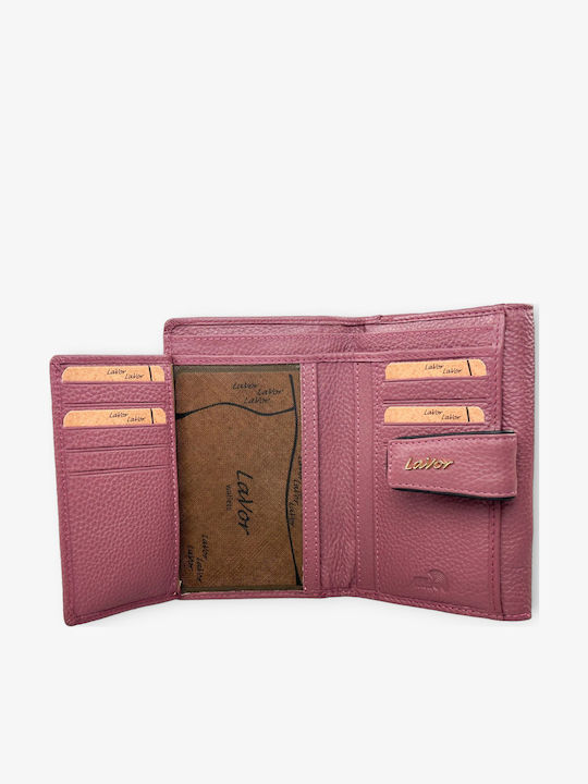 Small Leather Women's Wallet Classic with RFID dusty-pink