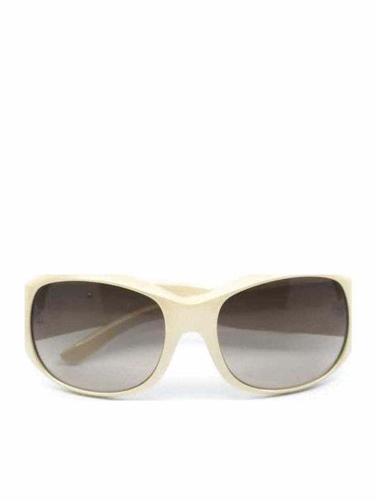 Ralph Lauren Women's Sunglasses with Beige Plastic Frame and Brown Gradient Lens PH8046 517413