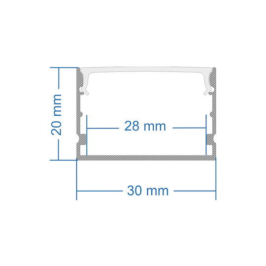 GloboStar Hanging Aluminum Profile for LED Strip Corner with Opal Cover 100cm
