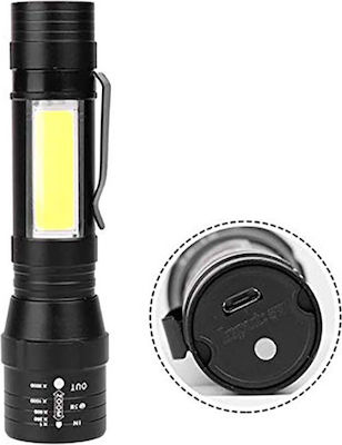 Rechargeable Flashlight LED Waterproof with Maximum Brightness 450lm Mini