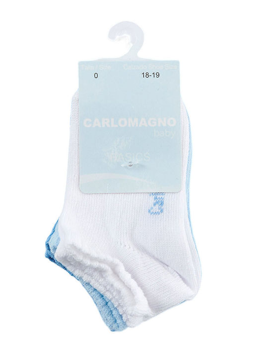 Carlomagno Παιδικά Σοσόνια Γαλάζια 3 Ζευγάρια