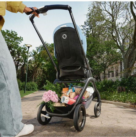 Bugaboo Dragonfly Complete Ρυθμιζόμενο Καρότσι Μωρού Kατάλληλο από 6+ Mηνών Midnight Black-Skyline Blue 7.9kg