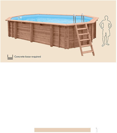 ABATEC Piscină Din Lemn 727x396x138 cm Maro