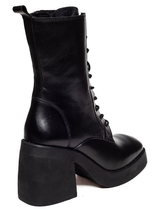 Franchesca Moretti Leather Women's Ankle Boots Black