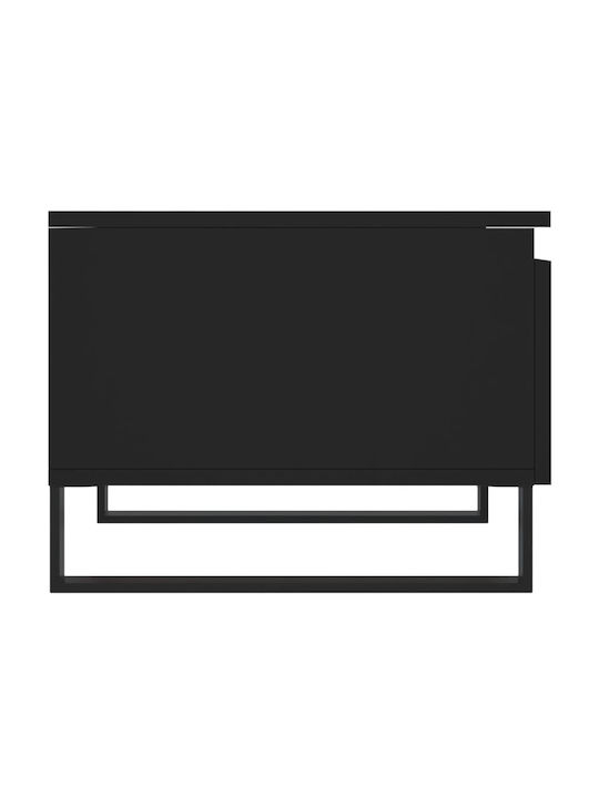 vidaXL Rechteckiger Beistelltisch Aus Holz mit Schubladen Schwarz 2 Stück M50xT46xH35cm