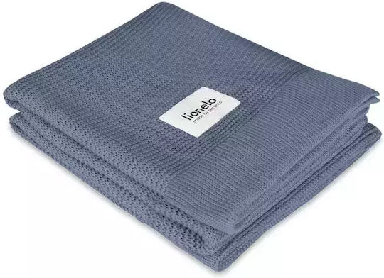 Lionelo Pătură Pepinieră Swaddling pături Bambus Albastru Blue 75x100cm