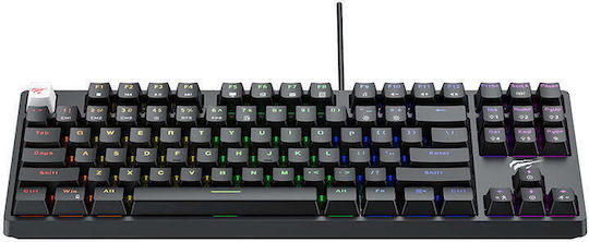 Havit KB890L Gaming Μηχανικό Πληκτρολόγιο Tenkeyless με RGB φωτισμό (Αγγλικό US)