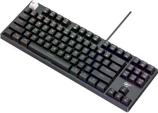 Havit KB890L Gaming Μηχανικό Πληκτρολόγιο Tenkeyless με RGB φωτισμό (Αγγλικό US)