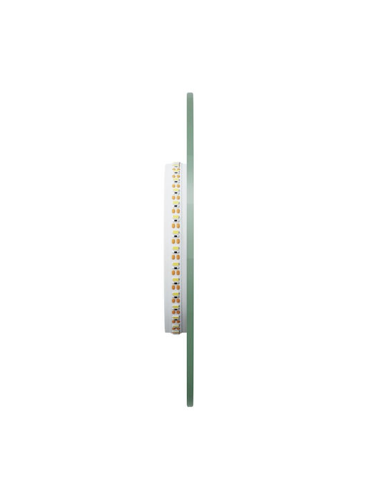 vidaXL Овално Огледало За Баня LED 50x20см Прозрачно