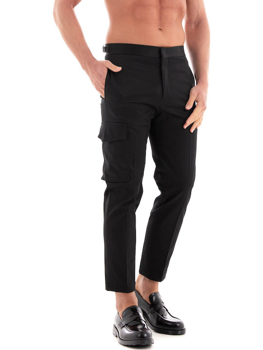 Be Able Trousers Elastic in Tapered Line Black