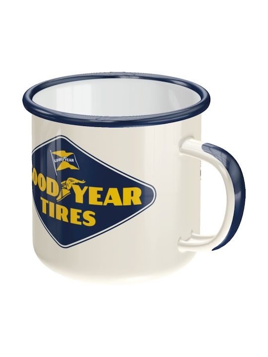 Nostalgic Art Goodyear Enamel Cup White 250ml