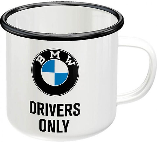 Nostalgic Art BMW - Drivers Only Κούπα Εμαγιέ Λευκή 360ml