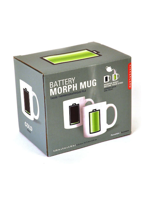 Kikkerland Battery Heat Change Mug Ceramic White CU41