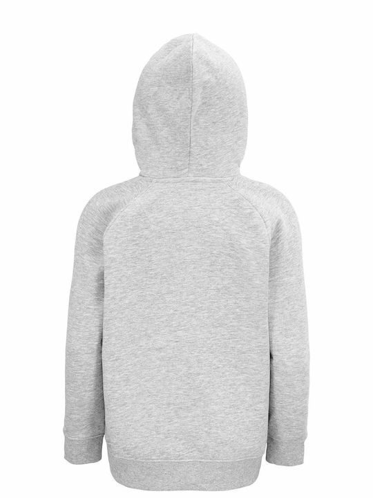 Kids' Sweatshirt, Organic "LET'S ROCK", Grey Melange