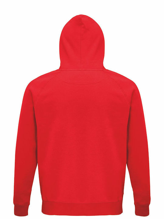 Hoodie Unisex, Organic "Old is Cool", Red