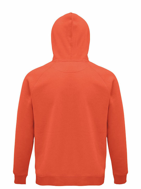 Hoodie Unisex, Organic "Old is Cool", Sweet Orange