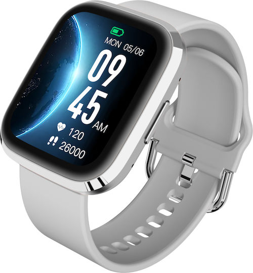 Garett GRC STYLE 41mm Smartwatch mit Pulsmesser (Silber)