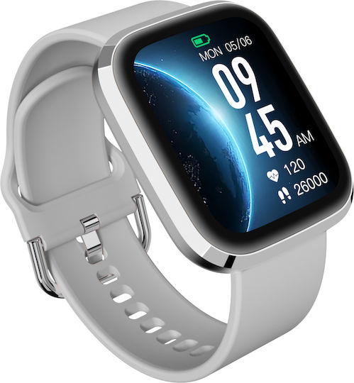 Garett GRC STYLE 41mm Smartwatch mit Pulsmesser (Silber)
