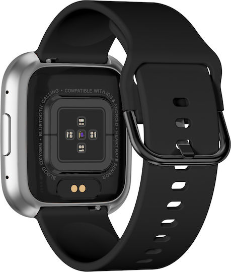 Garett GRC STYLE 41mm Smartwatch mit Pulsmesser (Silver and Black)
