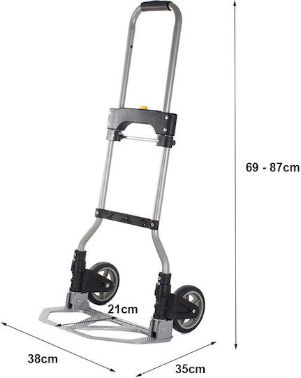 Verk Group Transport Trolley Foldable for Weight Load up to 50kg