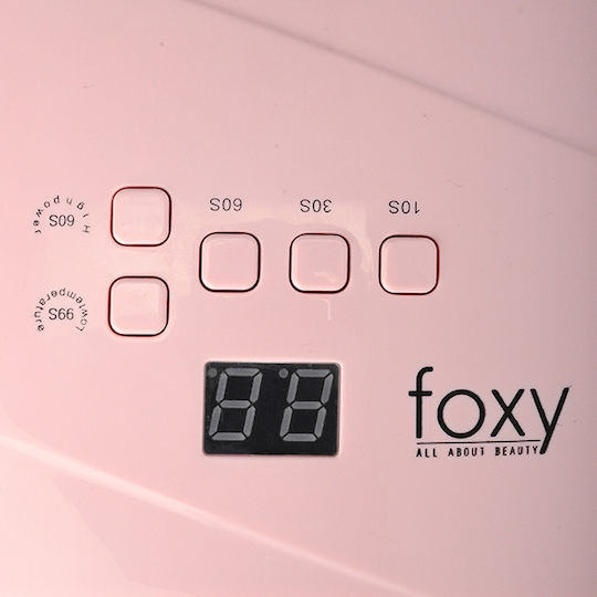 Foxy Επαγγελματική Επαναφορτιζόμενο Φουρνάκι Νυχιών LED 48W Ροζ