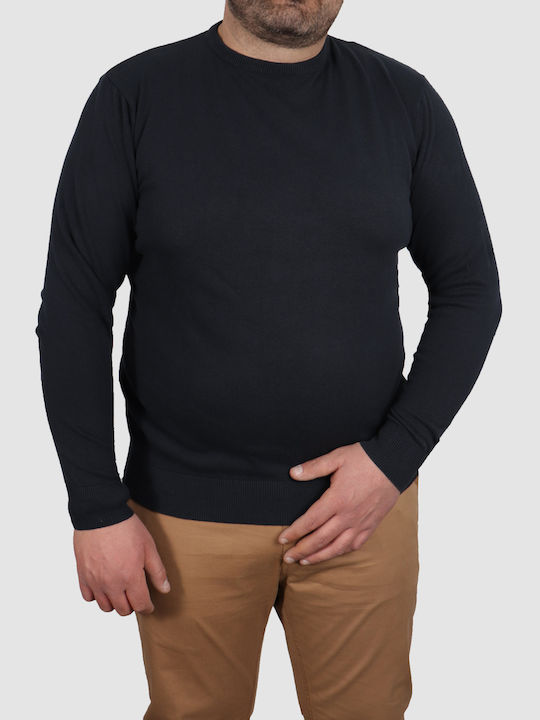 Double Men's Long Sleeve Sweater Navy