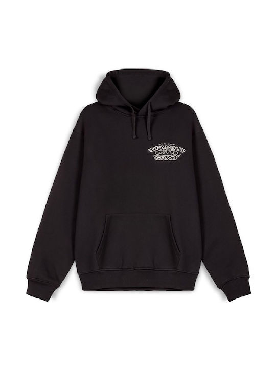 Grimey Men's Sweatshirt with Hood and Pockets black