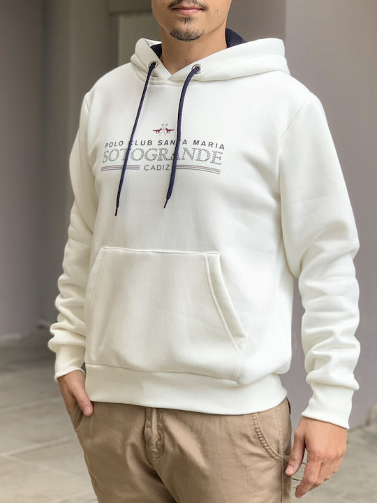 Everbest Men's Sweatshirt with Hood White