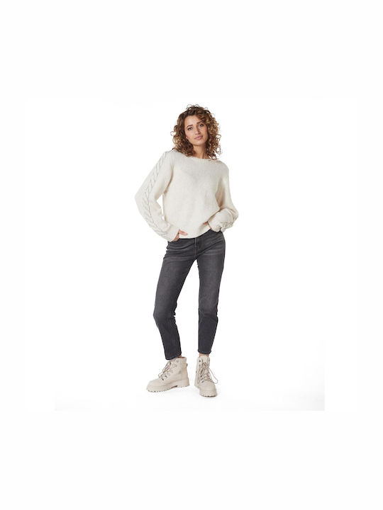 Esqualo Women's Long Sleeve Sweater White