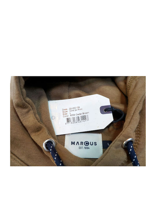 Marcus Men's Sweatshirt with Hood CEDAR BROWN 22-200159-6054