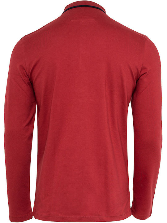 Daniel Hechter Herren Langarmshirt Polo Red