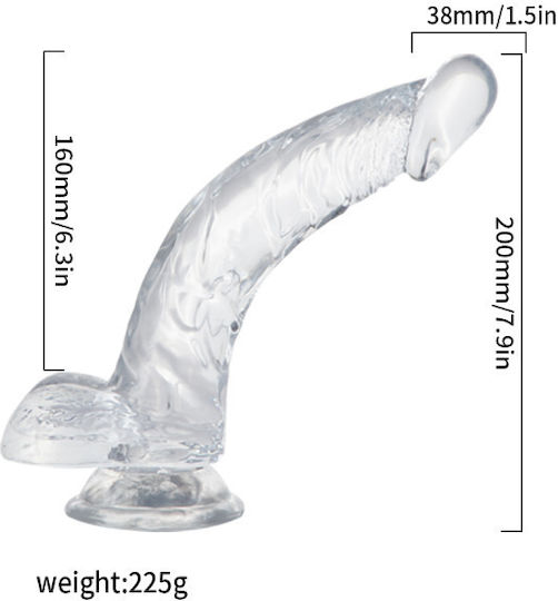 Dildo realist cu Scrotum Portocaliu