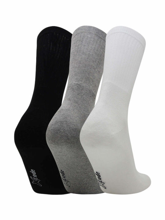 Xcode Κάλτσες για Τέννις White & Grey & Black 3 Ζεύγη