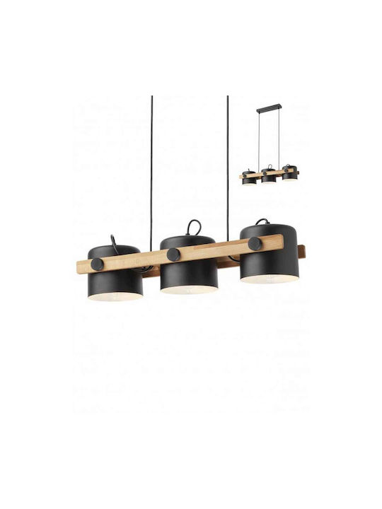 Redo Group Pooh Pendant Light Three-Light Rail for Socket E27 Black