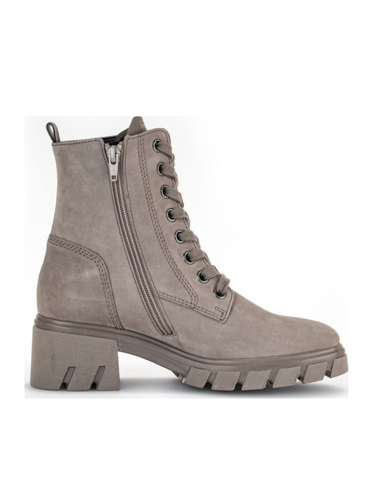 Leder Stiefeletten Damen Braun