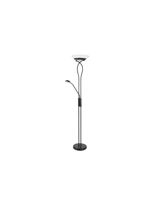 Rabalux Gamma Trend Floor Lamp H174xW32cm. with Socket for Bulb E27 Black