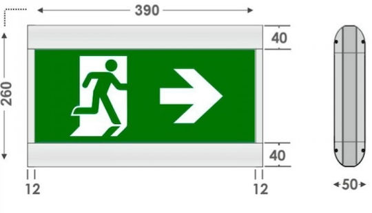 Olympia Electronics LED Sign Light with Battery Powered GRL-824/EM 1pcs