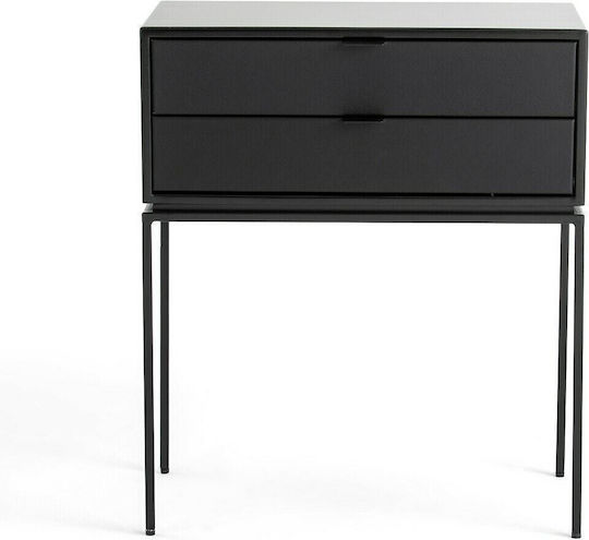 Realto с Изкуствена Кожа Черен 55x30x64см Realto с Изкуствена Кожа Черен 55x30x64см