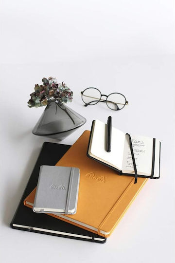 Rhodia Notebook 96 Sheets A5 with Blank Pages and Elastic Black