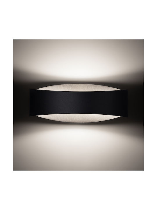 Sollux Modern Lamp Wall with Socket G9 Black 15x15x15cm