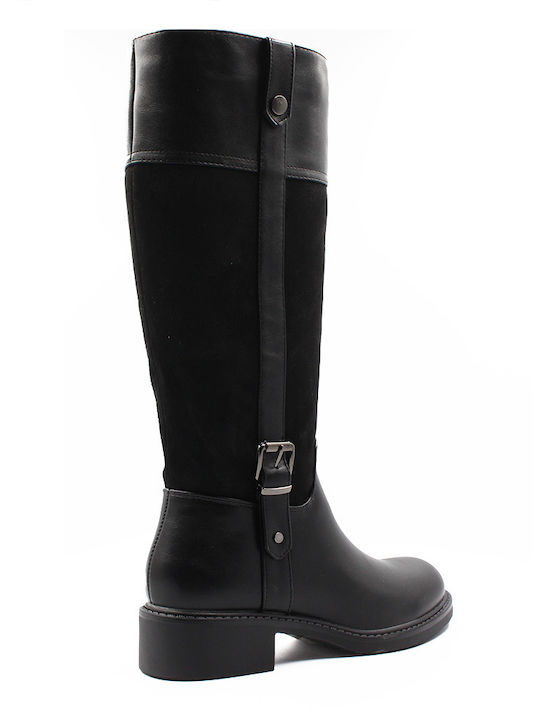 Wildleder Damenstiefel Schwarz