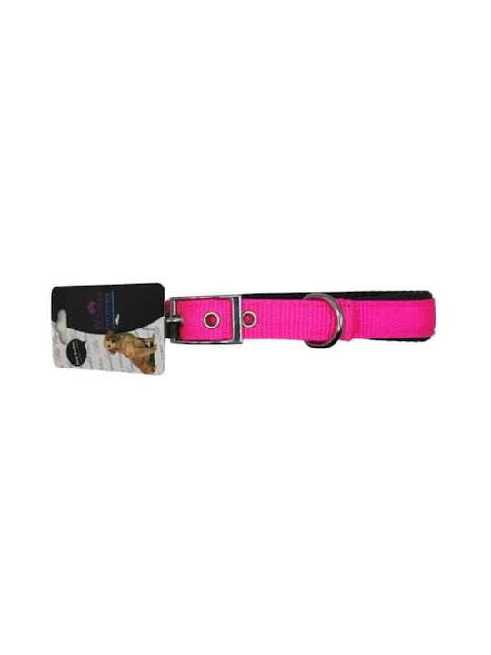 Pet Camelot Dog Collar Fuchsia with Anatomical Padding 25mm x 55cm 4563PK