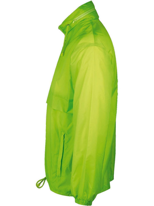 Surf Χειμωνιάτικο Μπουφάν Αντιανεμικό Neon Lime