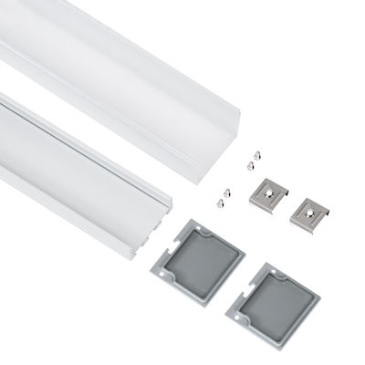 GloboStar Agățat Profil de aluminiu pentru banda LED cu Opal Capac 100cm