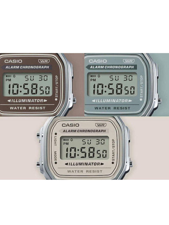 Casio Vintage Iconic Digital Men's Watch 39mm Chronograph Battery with Silver Metal Bracelet