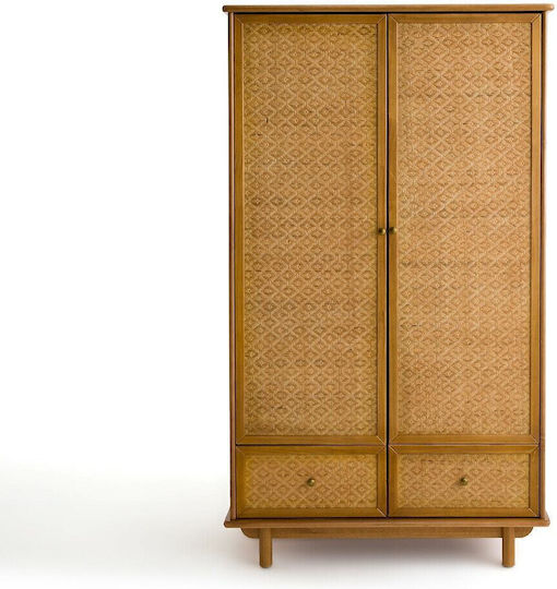 Orient Δίφυλλη Ντουλάπα 59x109x188cm Μασίφ ξύλο πεύκου